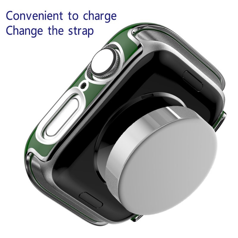 Kính Cường Lực + Ốp Bảo Vệ Màn Hình Đồng Hồ Thông Minh Bằng PC Cho Apple Watch 45mm 41mm 44mm 40mm 42mm 38mm series 8 7 6 5 4 3 2 1iWatch