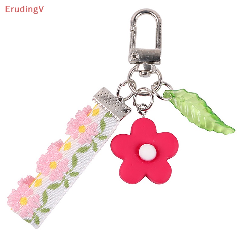 [ErudingV] Móc Khóa Hình Hoa Hướng Dương Xanh Lá Dễ Thương Trang Trí Ba Lô [Mới]