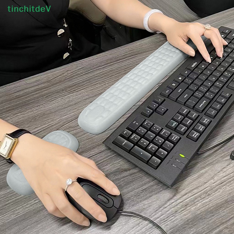 Miếng Lót Chuột &amp; Bàn Phím Bằng Cotton Kết Cấu Massage Bảo Vệ Cổ Tay