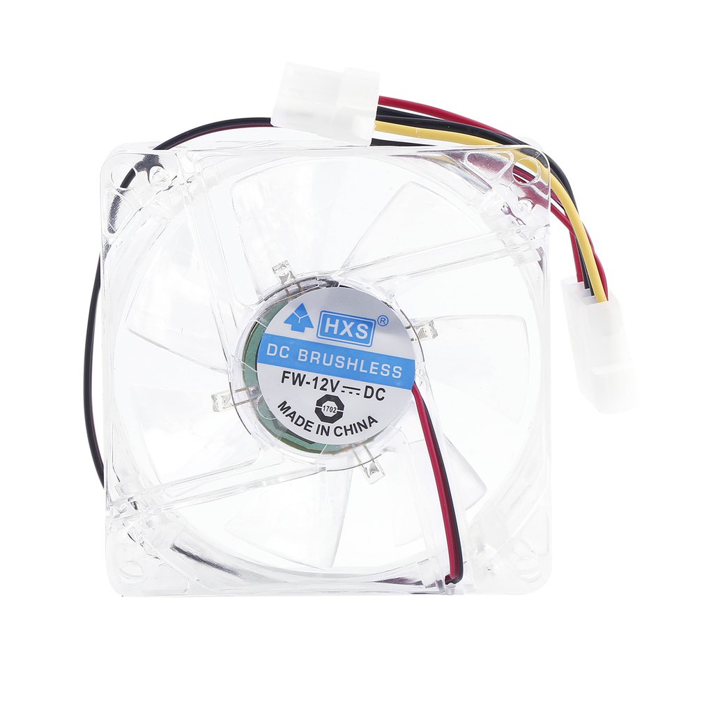 Computer Fan 4 Led 80Mm 8025 8Cm Silent Pc Case Cooler Cooling Mod Blue And Colorful Lightbest Selling In [Q/10]