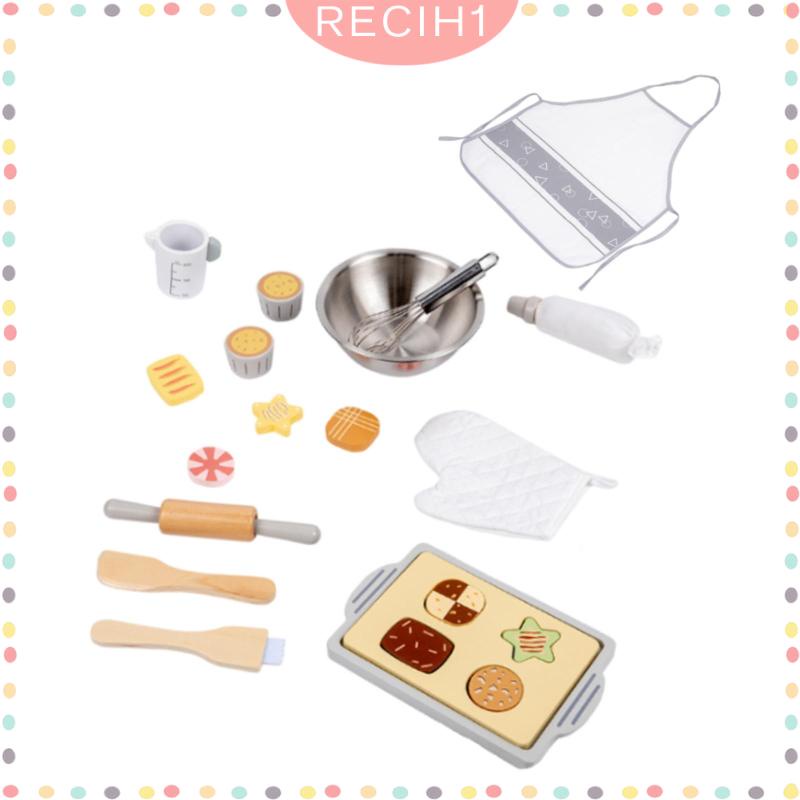 Bộ Đồ Chơi Mô Phỏng Nướng Bánh Quy Và Bánh Ngọt Bằng Gỗ Dành Cho Trẻ Mẫu Giáo