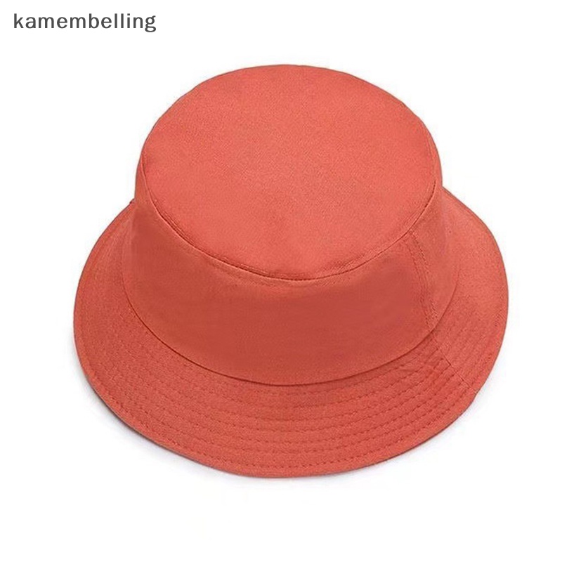 Kamembelling Nón Tai Bèo Cotton Màu Sắc Tinh Khiết Có Thể Gấp Lại Dành Cho Nam Nữ Đi Biển Câu Cá Hung