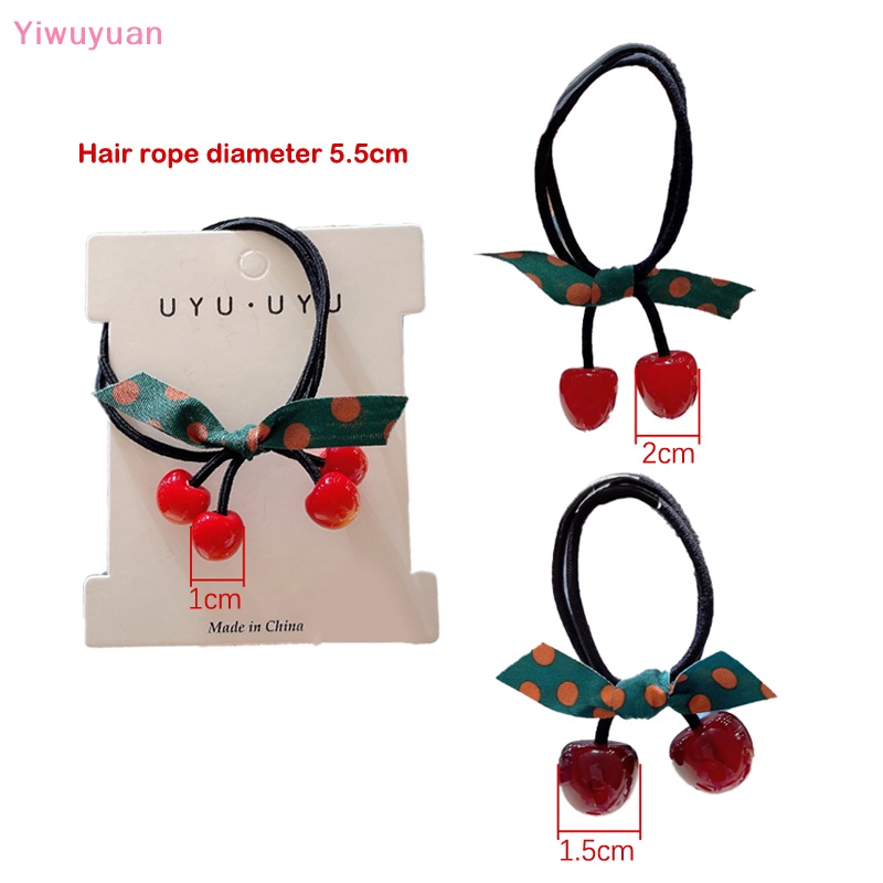 Dây Buộc Tóc Cao Su Co Giãn Hình Quả Cherry Phong Cách Hàn Quốc Mới