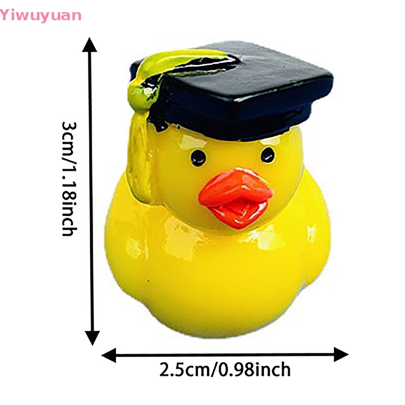 < Yiwuyuan > Đồ trang trí Vịt Mini Bằng Resin Dễ Thương Trang Trí Tiểu Cảnh Thu Nhỏ