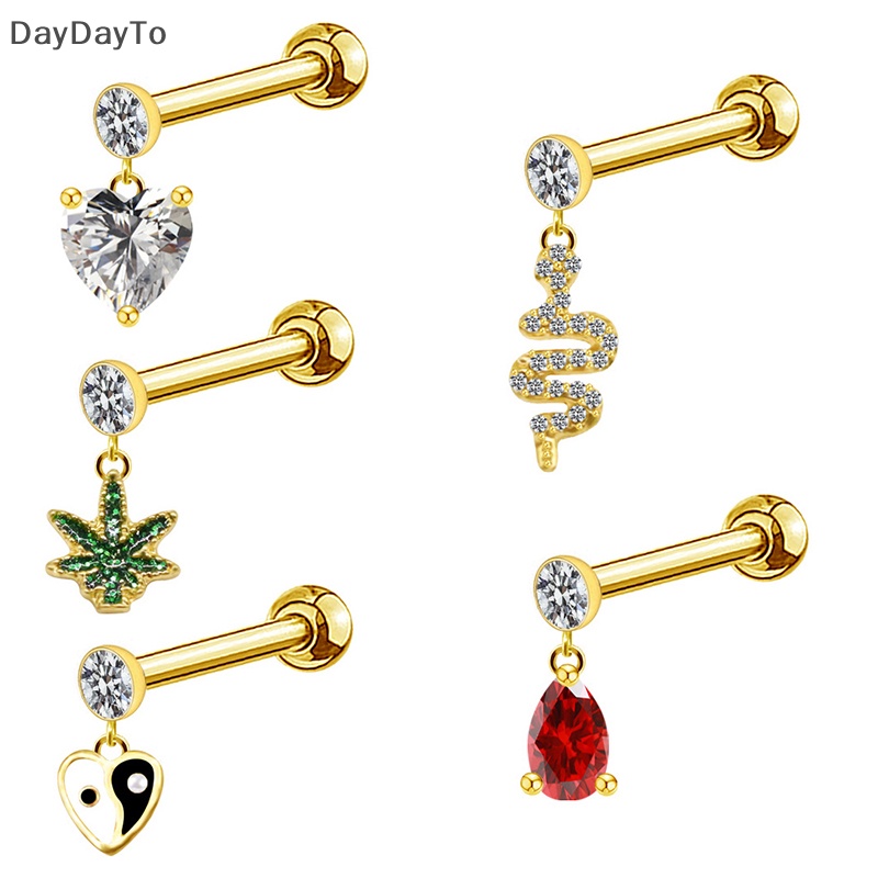 1 Khuyên Tai Tua Rua Đính Đá Zircon Dễ Thương Cho Nữ