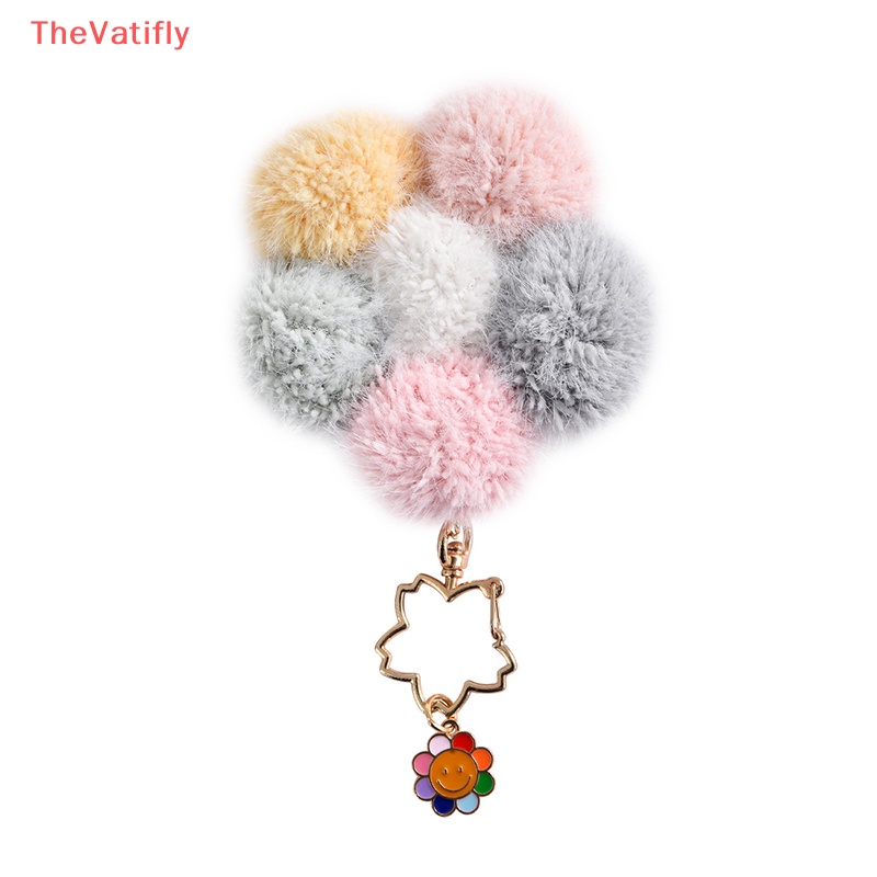 [Thevalifly] Móc Chìa Khóa Hình Hoa Hướng Dương Nhồi Bông Phong Cách Hàn Quốc Dễ Thương Dành Cho Bạn Nữ