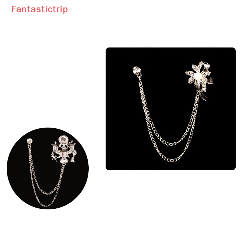 Ghim Cài Áo Hình Hoa Tuyết Phối Dây Xích Tua Rua Thời Trang Cho Nam Và Nữ