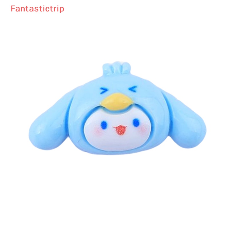 [Fantastictrip] Set 10 Phụ Kiện Ghim Cài Áo Trang Sức Hình Chú Chó Trắng Dễ Thương Bằng Chất Liệu Resin Có Nam Châm Gắn Tủ Lạnh /