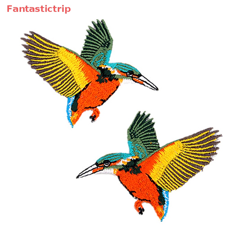 1 Cặp Sticker Ủi Thêu Hình Chim Phong Cách Vintage Mới