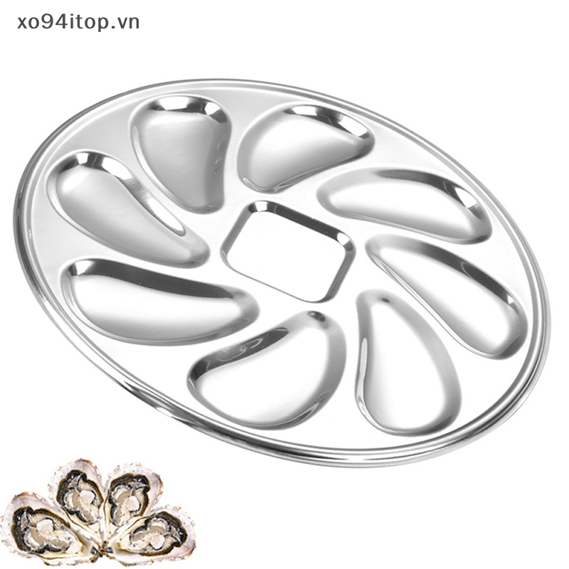 Đĩa Đựng Thức Ăn 8 Ngăn Bằng Thép Không Gỉ