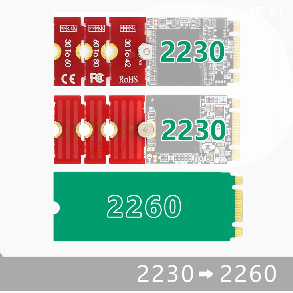 Bảng Mạch Chuyển Đổi XT-XINTE M.2 Cho NGFF NVME Card 2230 2242 2260 Sang 2280 SSD M.2