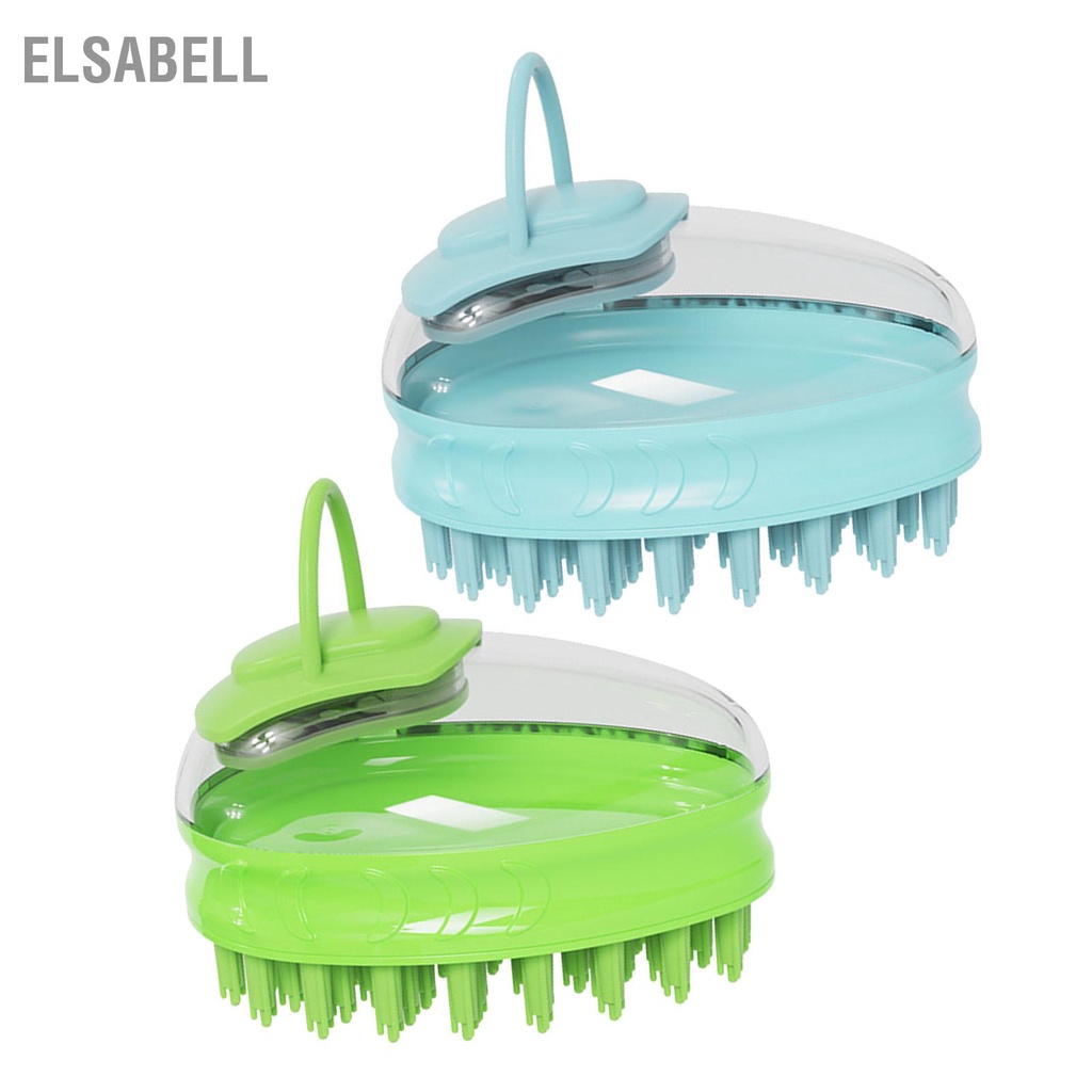 Elsabell Bàn Chải Tắm Cho Thú Cưng Lông Silicone Mát Xa Loại Bỏ Nổi Chó Mèo