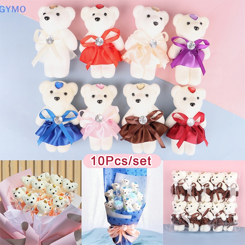 Set 10 Búp Bê Gấu Bông Hoạt Hình 12cm Trang Trí Tiệc