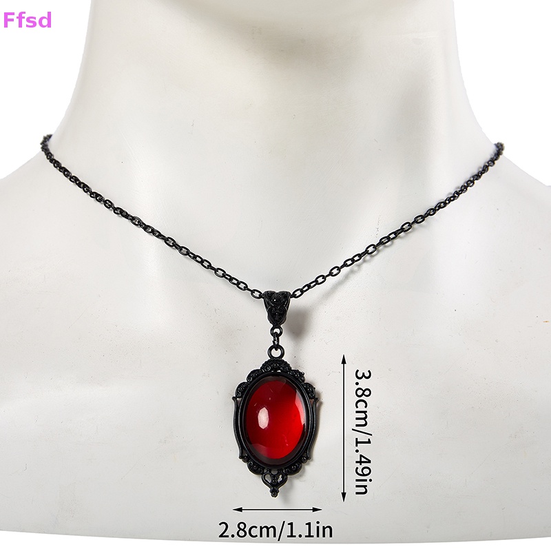 {Ffsd} Vòng cổ Mặt Pha Lê Chạm Nổi Phong Cách Gothic Thời Trang Làm Quà Tặng Cho Nữ