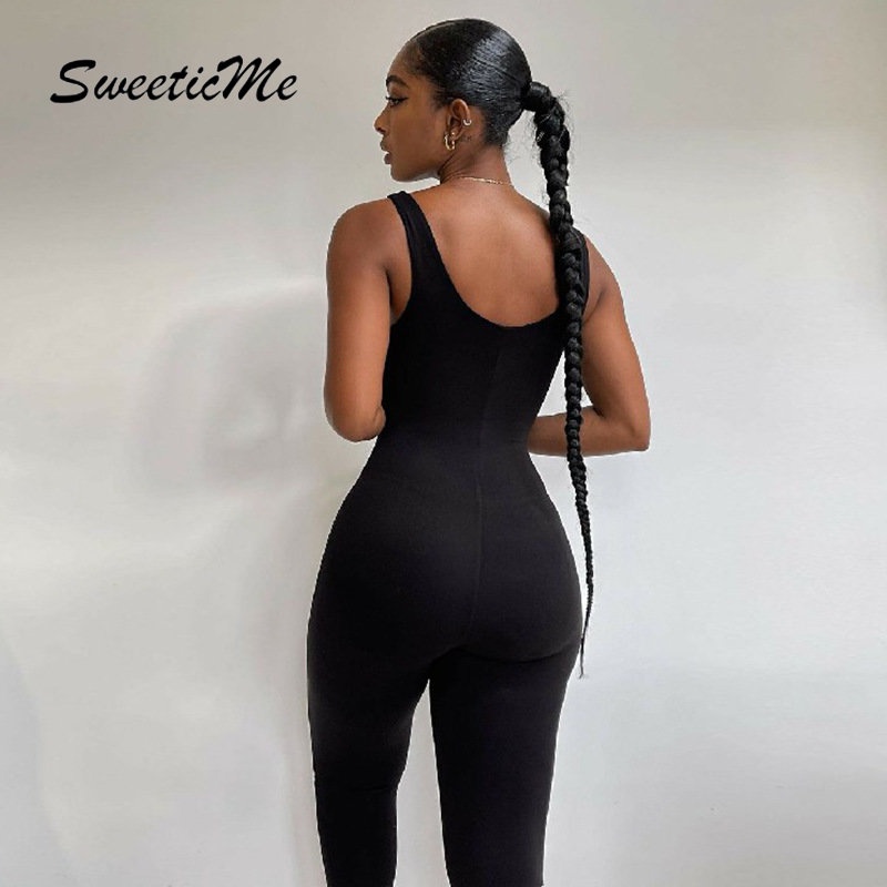 Áo liền quần Sát Nách Màu Trơn Dáng Ôm Gợi Cảm Thời Trang 2023 Cho Bạn Gái