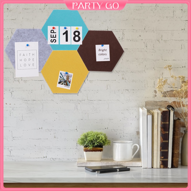 Set 8 Bảng Ghi Chú Dán Tường Hình Lục Giác