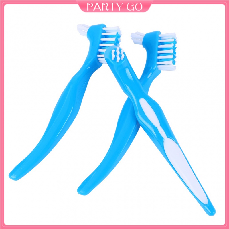 Set 6 Bàn Chải Làm Sạch Răng Giả Hai Đầu Tiện Lợi