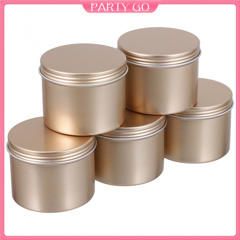 Set 5 Lọ Rỗng Trong Suốt Đựng Nến Phong Cách Giáng Sinh