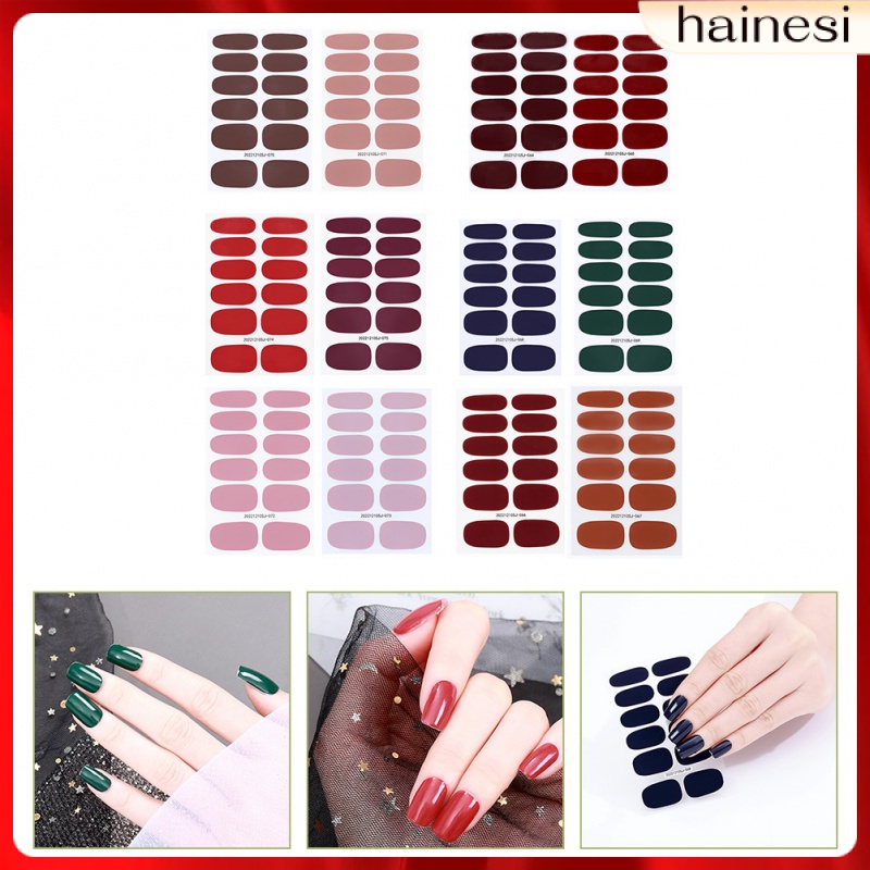 Set 12 Tấm Sticker Dán Móng Nhiều Màu Sắc