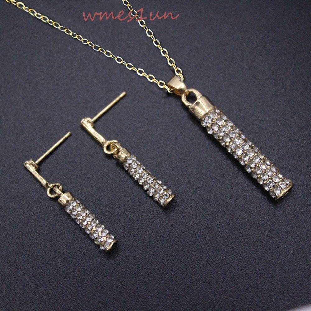 Bộ Trang Sức Thời Trang Tinh Tế WMES15H|Khuyên Tai Hợp Kim Dáng Dài Phong Cách Hàn Quốc