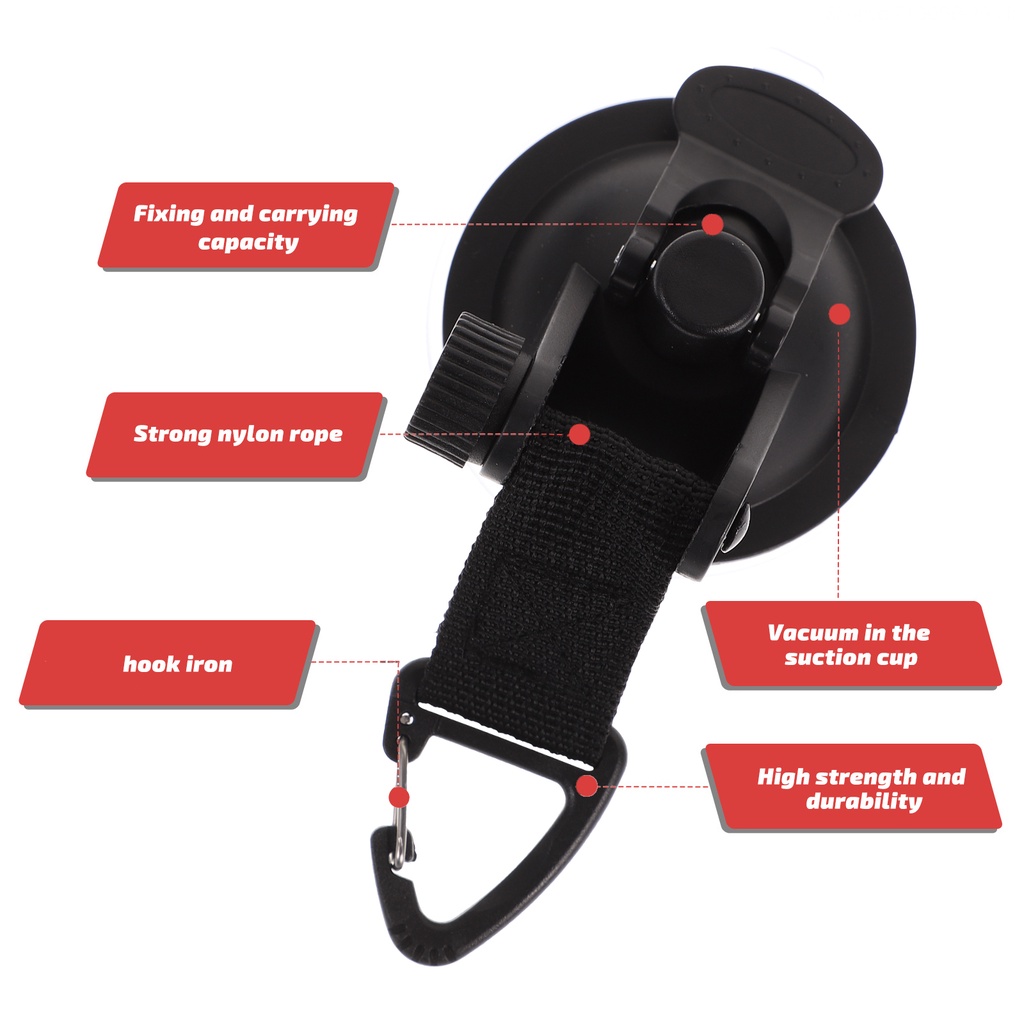 Set 4 Móc Treo Lều Trại Bằng Abs Có Giác Hút Tiện Dụng