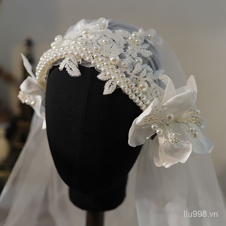 Mạng Che Mặt Handmade Phong Cách Cộng Hòa Pháp Lãng Mạn Cho Cô Dâu WJ5S