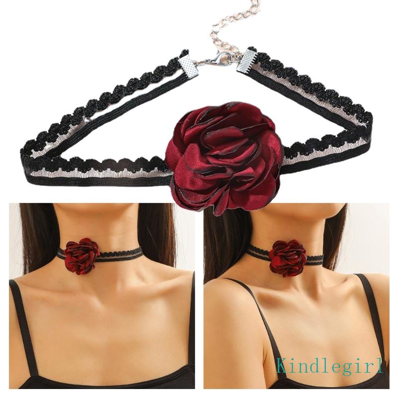 Vòng Cổ Choker Ren Hoa Có Thể Điều Chỉnh Kích Cỡ Phong Cách Bohemian Dành Cho Nữ