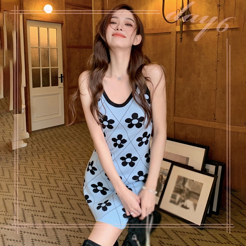 Đầm Dệt Kim Không Tay In Hoa Thời Trang Mùa Hè Dành Cho Nữ