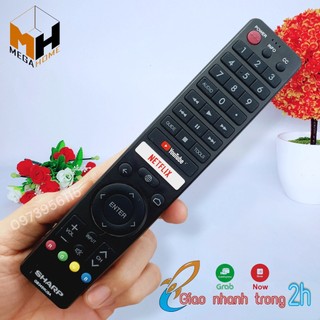 Điều khiển tivi Sharp, remote tivi Sharp smart, phím mềm hàng loại 1