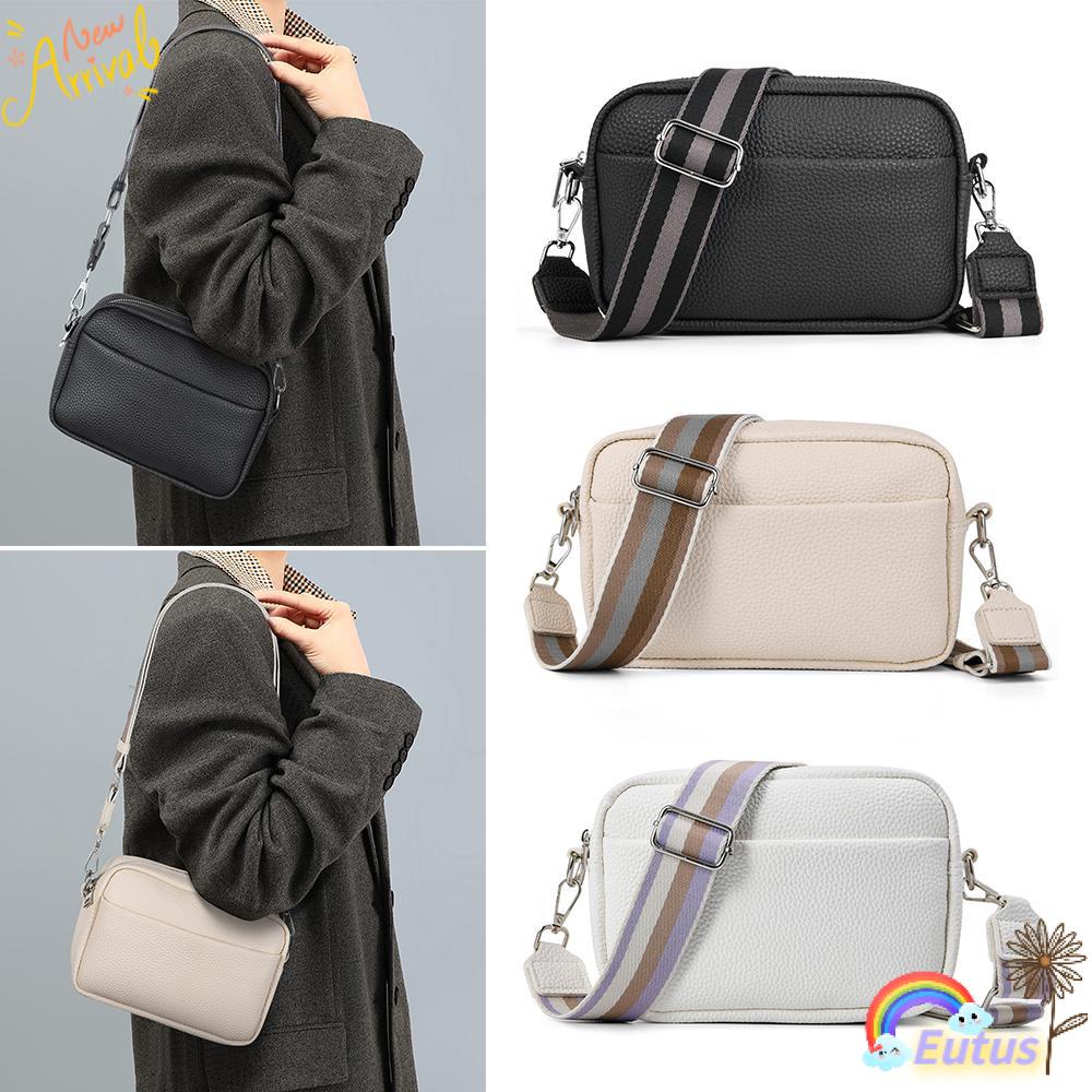 Túi Da PU Đeo Chéo Có Khóa Kéo Đựng Máy Ảnh Dành Cho Nữ