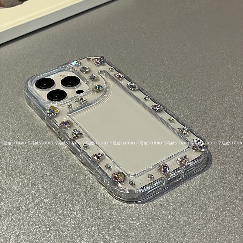Ốp Điện Thoại Epoxy Đính Đá Lấp Lánh Cho Iphone 14promax 13 11 14pro 13pro 14