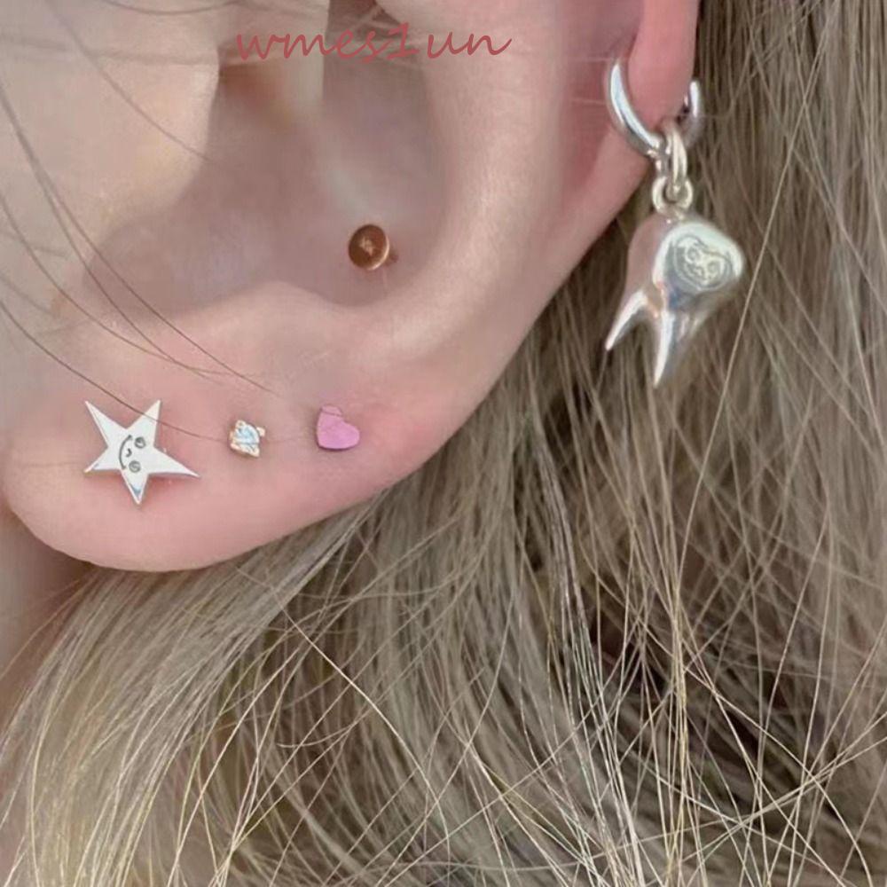 Bông Tai Hình Ngôi Sao Năm Cánh Phong Cách Hàn Quốc Thời Trang Ngọt Ngào WMES15H