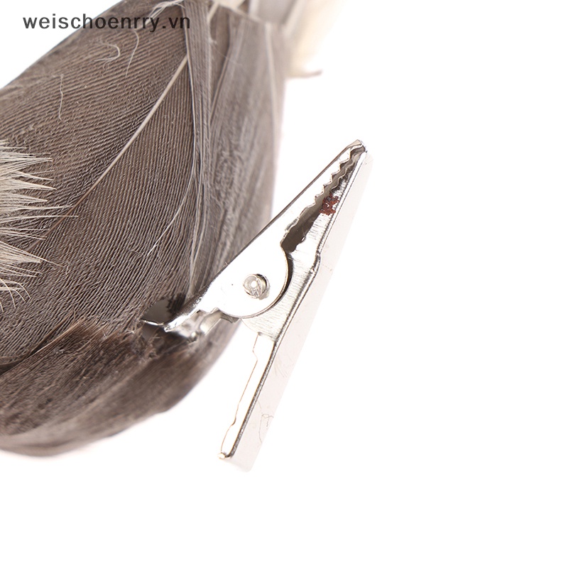 1 Chú Chim Giả Bằng Xốp Màu Xám Trang Trí Nhà Cửa / Tiệc Cưới