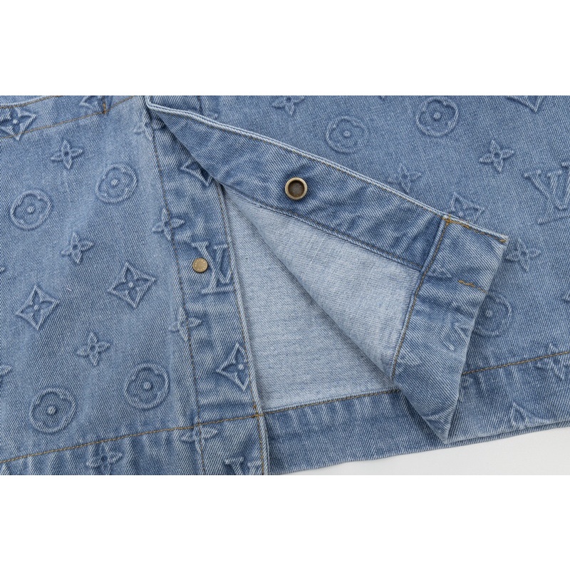 Áo Sơ Mi denim Tay Ngắn In Logo Cao Su Thời Trang Đường Phố Cổ Điển L88v88-Trend Dành Cho Nam Và Nữ