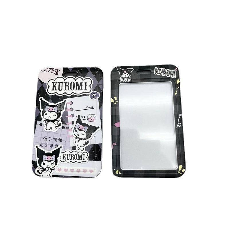 ⭐ iLado ⭐ Dây đeo bảng tên Kuromi xấu xa Thẻ tên Thẻ đeo tên dây đeo thẻ co rút thẻ sinh viên dễ thương Hoạt hình dây rút thẻ thẻ đeo học sinh bao đựng văn phòng phẩm giá sỉ