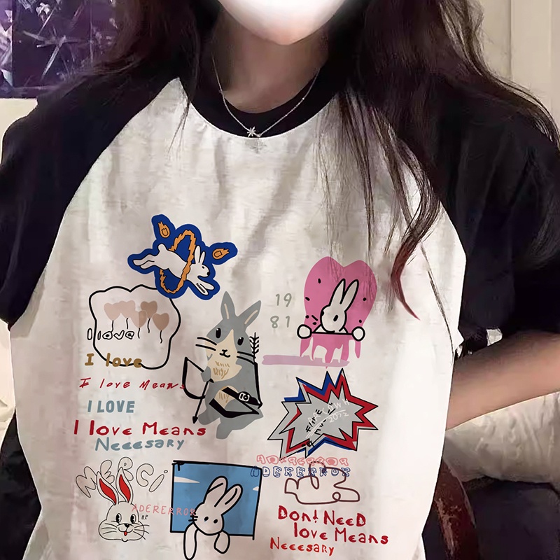 NRVP Áo Thun 100% Cotton Tay NgắN In Hoạ TiếT ĐộC ĐáO Phong CáCh HàN QuốC 2023