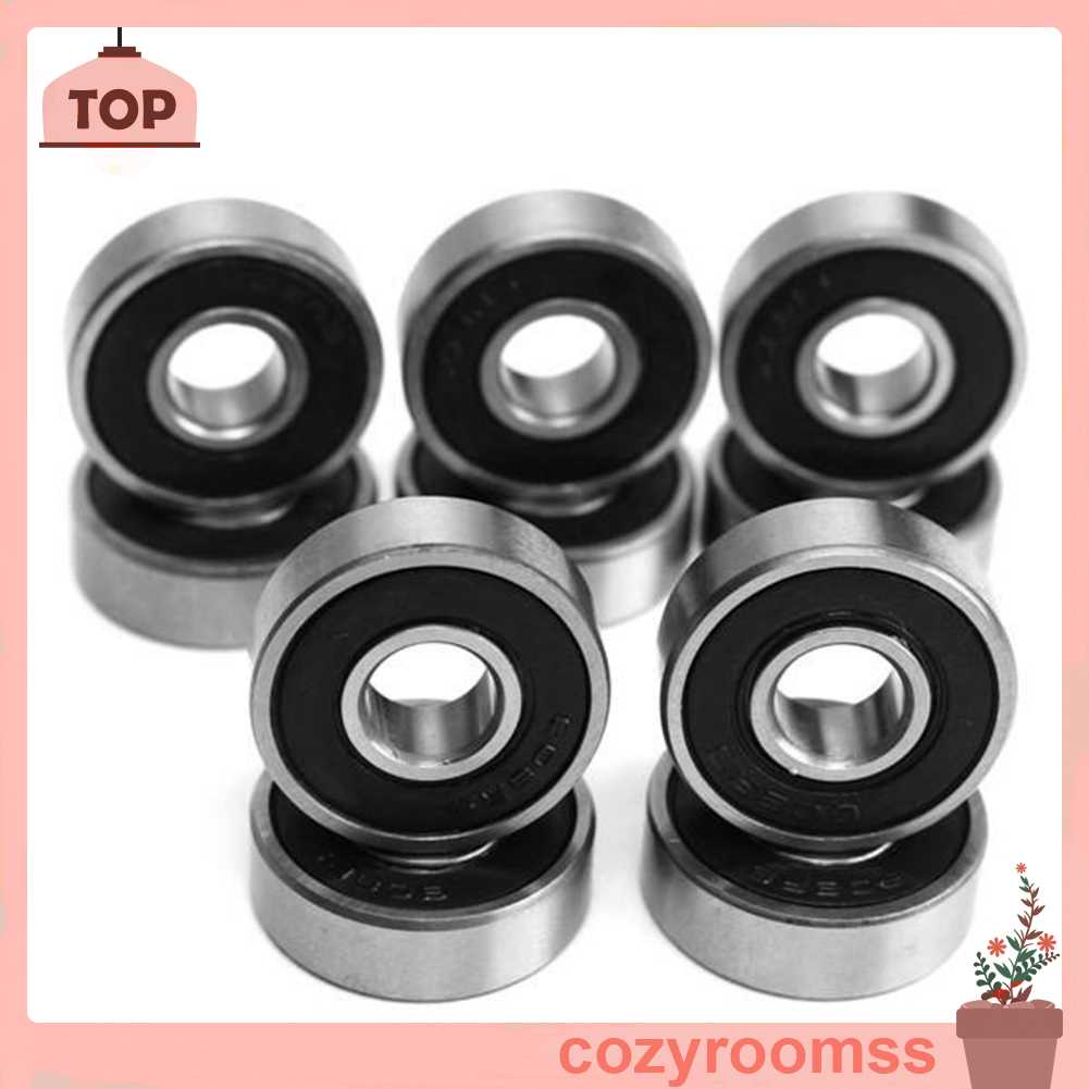 Set 10 Vòng Bi 608-2RS Bằng Cao Su Có Nắp Đậy