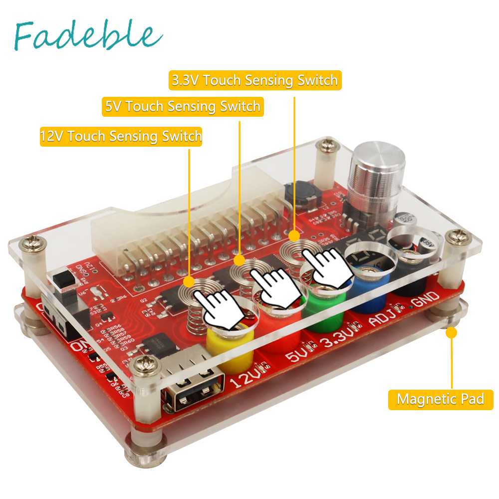 1 Bộ Mô Đun Cung Cấp Điện ATX 12V 24Pin Với Công Tắc Cảm Ứng Chạm