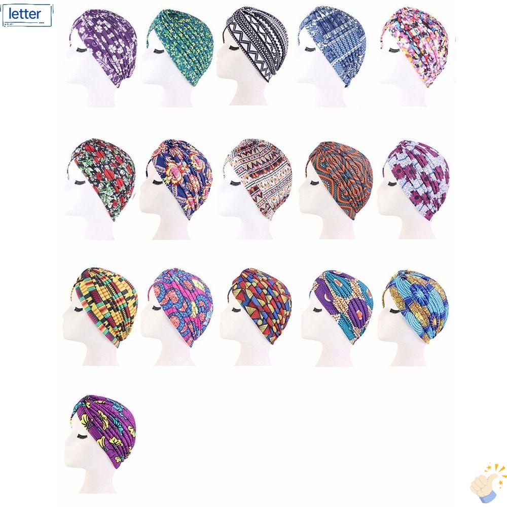 Let Mũ Turban Co Giãn In Họa Tiết Một Kích Thước Phù Hợp Với Mọi Loại Khăn Turban