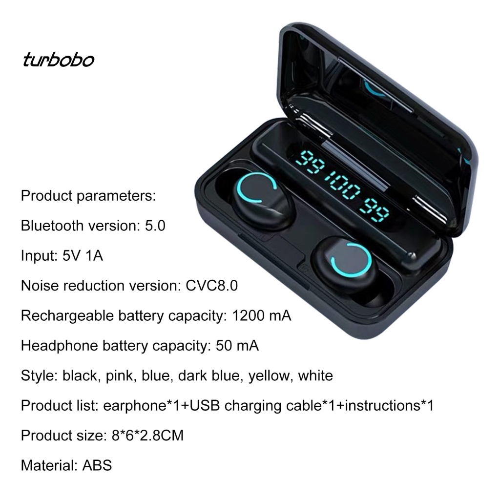 Tai Nghe Nhét Tai Không Dây F9-9 Kết Nối Bluetooth 5.0 Điện Thoại