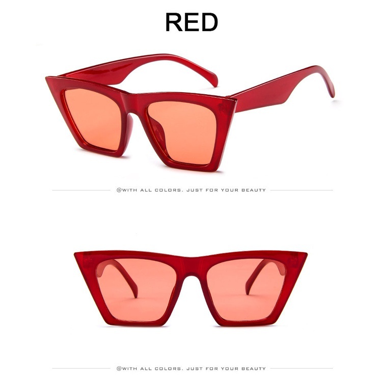 Kính Mát Hình Mắt Mèo Chống Tia UV400 Màu Sắc Kẹo Ngọt Phong Cách Retro Dành Cho Nữ