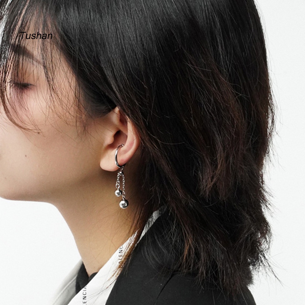 1 Khuyên Tai Dạng Kẹp Dài Hình Hành Tinh Nhỏ Không Cần Khoan Lỗ Dễ Phối Đồ Trang Sức Cho Nữ