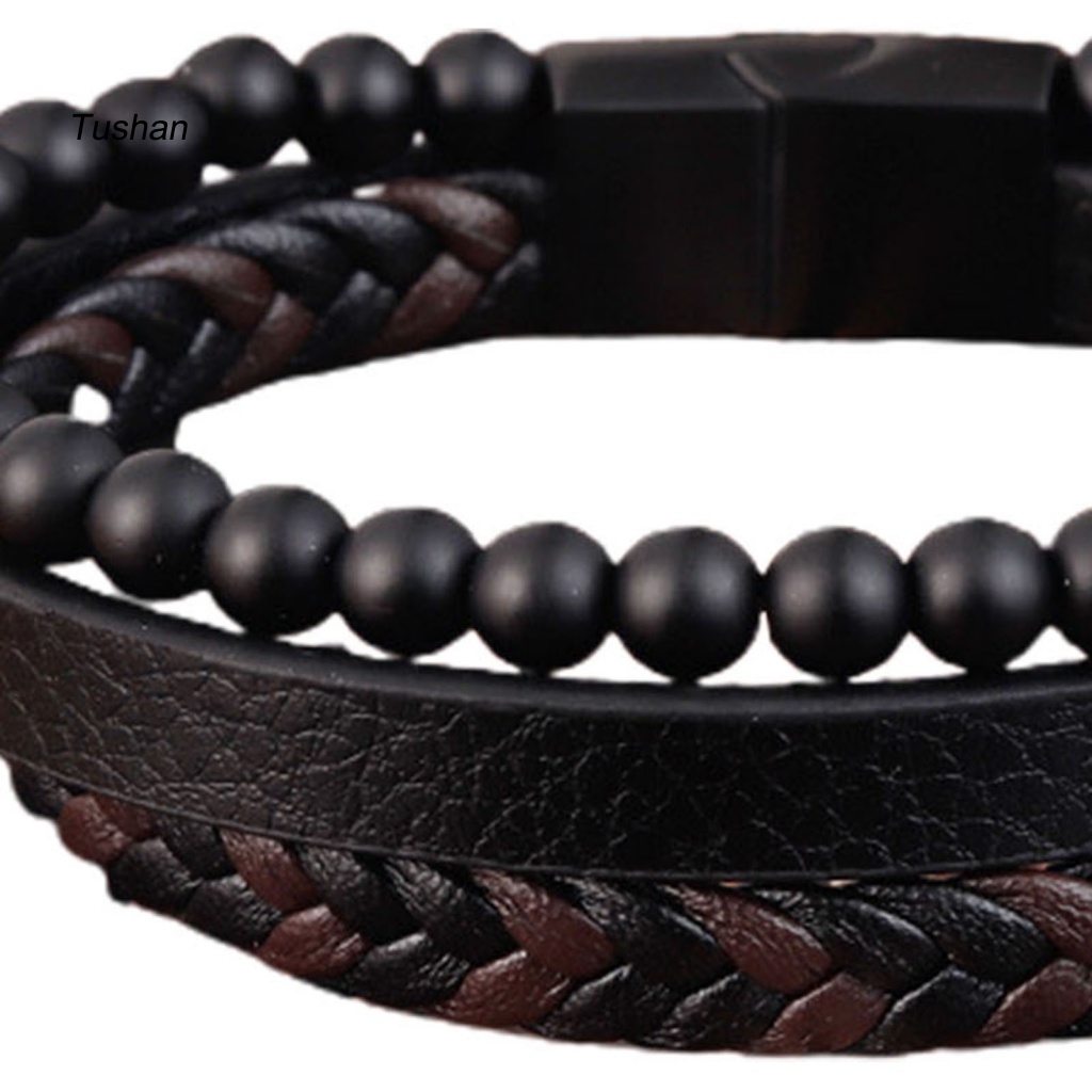 [Ts] Vòng Tay Nhiều Lớp Phong Cách Punk Dễ Phối Đồ Nhiều Màu Sắc Thích Hợp Sử Dụng Hàng Ngày