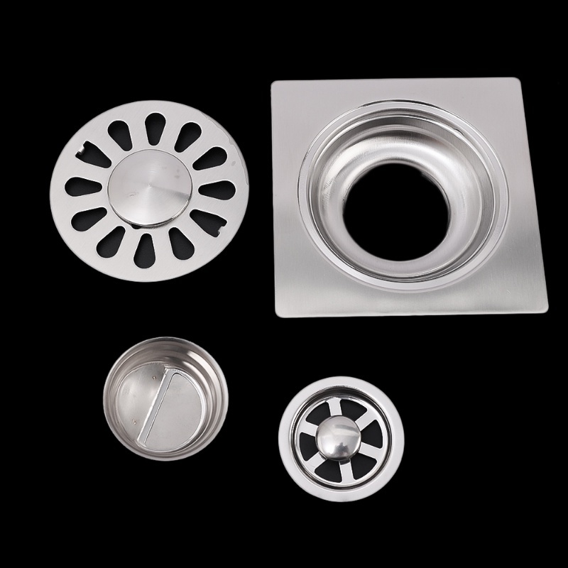 Nắp Đậy Cống Thoát Nước Sàn Nhà Bằng Thép Không Gỉ 304 Chống Mùi Hôi Chống Côn Trùng