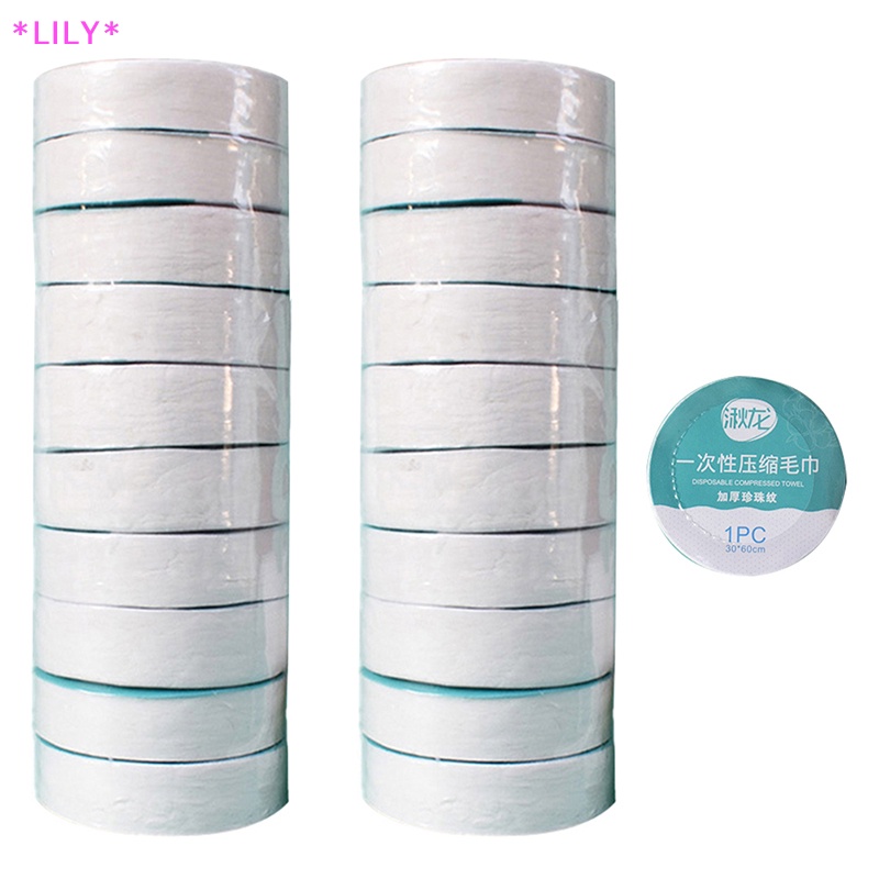 Lily 10pcs thiết lập nén Khăn du lịch nhanh chóng làm khô Khăn chuyến đi dùng một lần khách sạn có thể giặt khăn khăn khăn khăn lau ngoài trời du lịch uuu