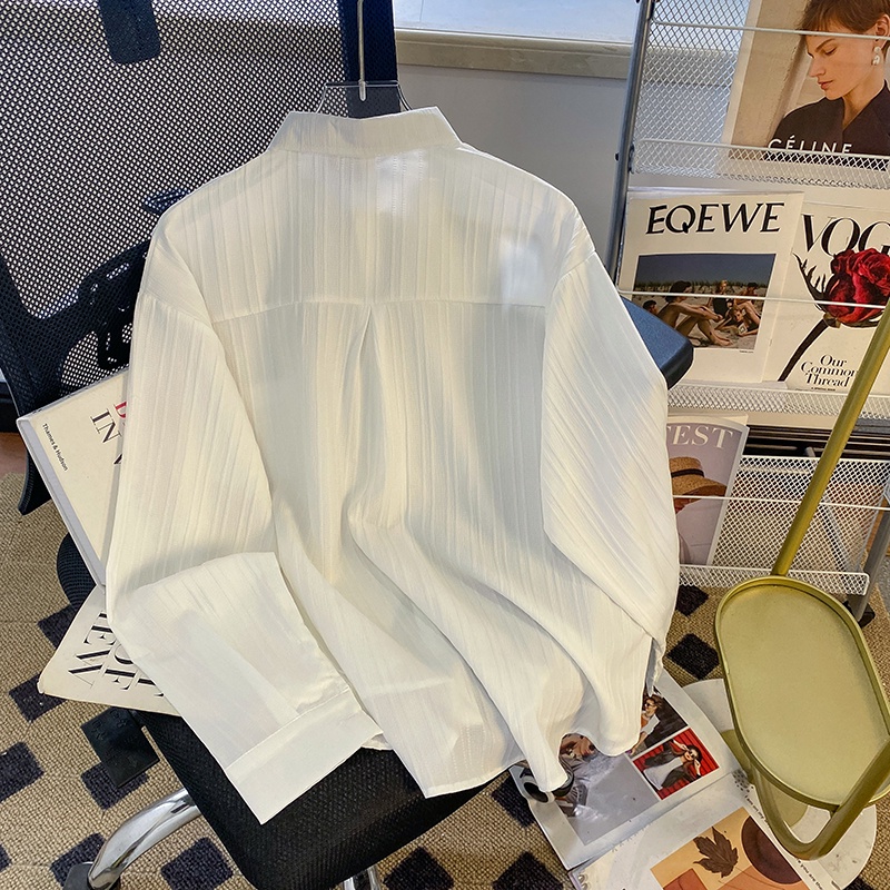 SUXI Áo Sơ Mi Chống Nắng Tay Dài Dáng Rộng Màu Sắc Thời Trang Mùa Hè Dành Cho Nữ