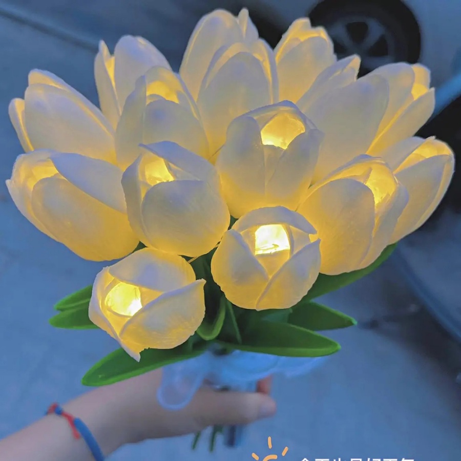 Đèn Ngủ Để Bàn Hình Hoa Tulip Phong Cách Hàn Quốc Độc Đáo Trang Trí Phòng Ngủ / Làm Quà Tặng Valentines