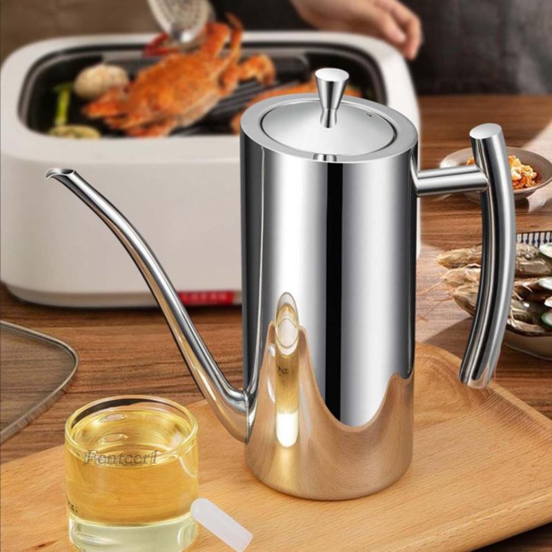 1 Bình Đựng Dầu Oliu / Nước Sốt Chống Bụi Không Nhỏ Giọt Cho Nhà Bếp