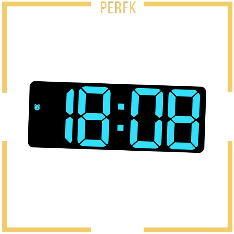 [Perfk] Đồng Hồ Để Bàn Màu Xanh Dương Nhiệt Độ Trong Nhà / Văn Phòng