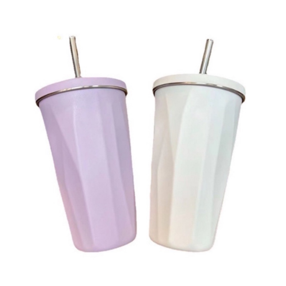 Bình Nước Giữ Nhiệt 600ml Bằng Thép Không Gỉ 304 Thiết Kế Kiểu Kim Cương Độc Đáo